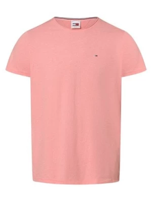 Tommy Jeans T-shirt męski Mężczyźni Bawełna różowy marmurkowy,