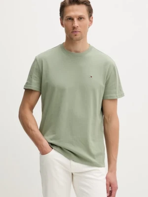 Tommy Jeans T-shirt oversize męski bawełniany zielony