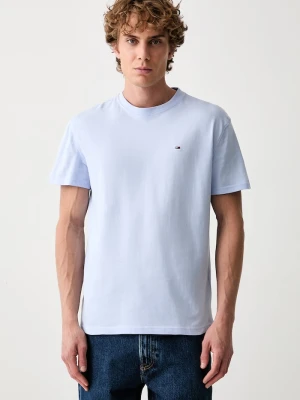 Tommy Jeans T-shirt oversize męski bawełniany niebieski
