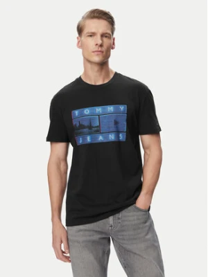 Tommy Jeans T-Shirt Photo Flag DM0DM23191 Czarny Regular Fit