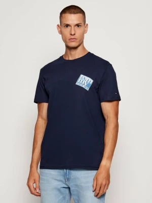 Tommy Jeans T-shirt | Regular Fit granatowy