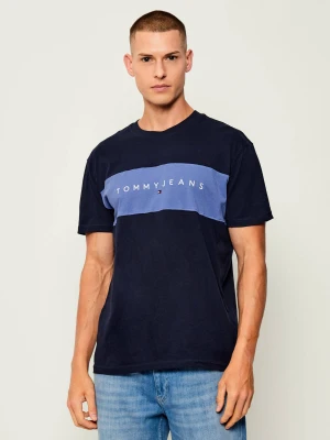 Tommy Jeans T-shirt | Regular Fit granatowy