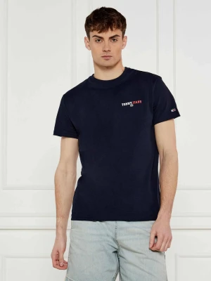 Tommy Jeans T-shirt | Regular Fit granatowy