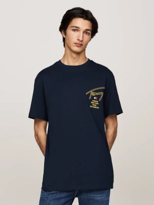 Tommy Jeans T-shirt | Regular Fit granatowy