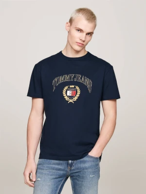 Tommy Jeans T-shirt | Regular Fit granatowy