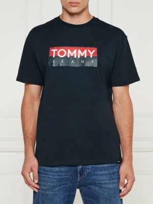 Tommy Jeans T-shirt | Regular Fit granatowy