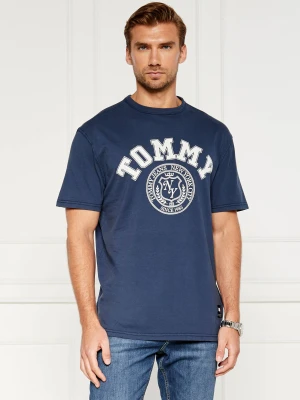 Tommy Jeans T-shirt | Regular Fit granatowy