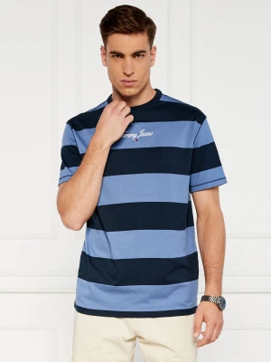 Tommy Jeans T-shirt | Regular Fit granatowy