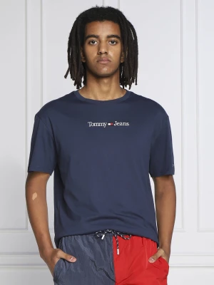 Tommy Jeans T-shirt | Regular Fit granatowy