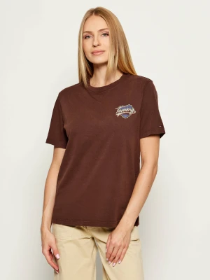 Tommy Jeans T-shirt | Relaxed fit brązowy