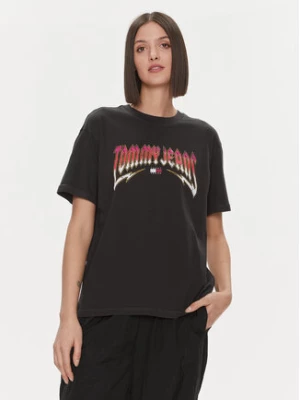 Tommy Jeans T-Shirt Rock DW0DW17370 Czarny Relaxed Fit
