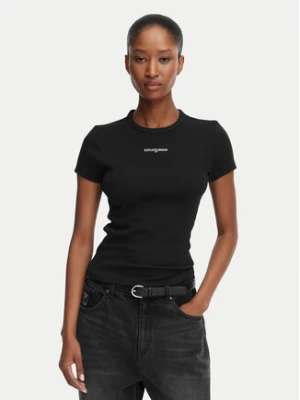 Tommy Jeans T-Shirt Script Rib DW0DW22809 Czarny Slim Fit