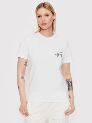 Tommy Jeans T-Shirt Signature DW0DW12940 Biały Relaxed Fit