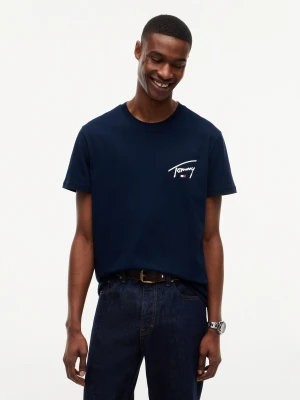 Tommy Jeans T-shirt Signature | Slim Fit granatowy