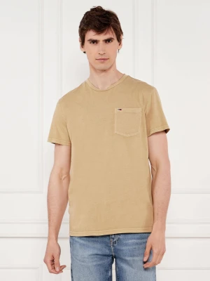 Tommy Jeans T-shirt | Slim Fit beżowy