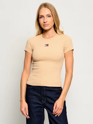 Tommy Jeans T-shirt | Slim Fit beżowy