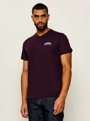 Tommy Jeans T-shirt | Slim Fit bordowy