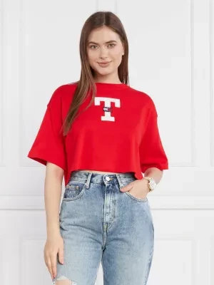 Tommy Jeans T-shirt TJW OVR CRP LETTERMAN FLAG TEE | Cropped Fit