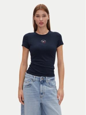 Tommy Jeans T-Shirt Tjw Slim Essential Logo 2 Tee DW0DW20316 Granatowy Regular Fit
