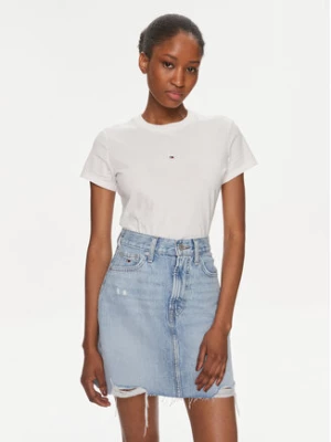 Tommy Jeans T-Shirt Tonal Linear DW0DW17827 Biały Slim Fit