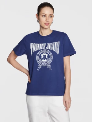 Tommy Jeans T-Shirt Varsity DW0DW14919 Granatowy Loose Fit