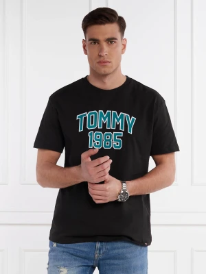 Tommy Jeans T-shirt varsity | Regular Fit czarny