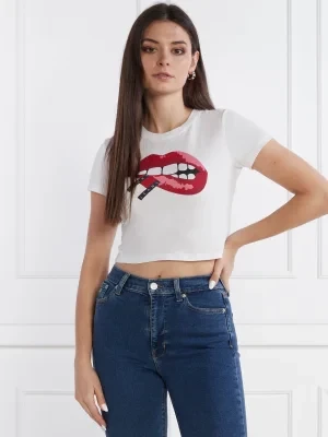 Tommy Jeans T-shirt WASHED TJ LIPS | Cropped Fit