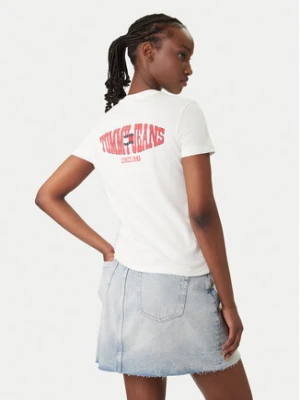 Zdjęcie produktu Tommy Jeans T-Shirt Wavy Flag DW0DW22274 Biały Regular Fit