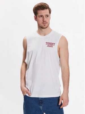 Tommy Jeans Tank top Basketball DM0DM16307 Biały Relaxed Fit