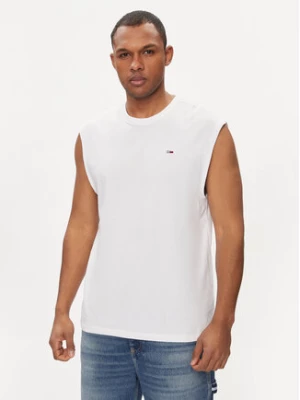 Tommy Jeans Tank top DM0DM18671 Biały Regular Fit