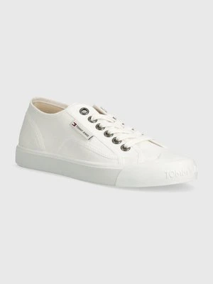 Tommy Jeans tenisówki TJW FOXING SNEAKER CANVAS damskie kolor biały EN0EN02588