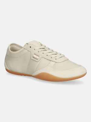 Tommy Jeans TJ BALLET SNEAKER sneakersy damskie skórzane beżowy