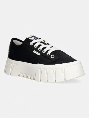 Tommy Jeans TJ PLATFORM SNEAKER ZEBRA sneakersy damskie czarny