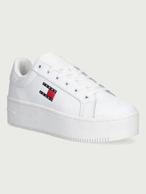 Tommy Jeans TJW FLATFORM SNEAKER sneakersy damskie skórzane biały