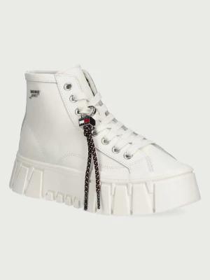 Tommy Jeans TJW PLATFORM SNEAKER LEATHER MC trampki damskie skórzane biały