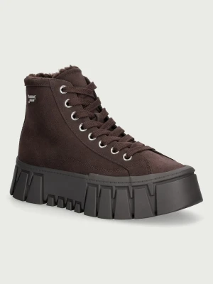 Tommy Jeans TJW PLATFORM SNEAKER MC WL sneakersy damskie zamszowe brązowy