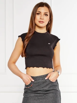 Tommy Jeans Top | Cropped Fit czarny