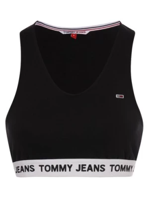 Tommy Jeans Top damski Kobiety Bawełna czarny jednolity,