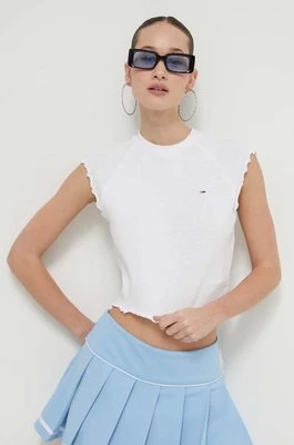 Tommy Jeans top damski kolor biały DW0DW17884