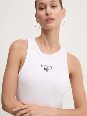 Tommy Jeans top damski kolor biały DW0DW18408