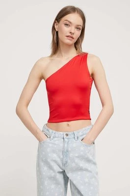 Tommy Jeans top damski kolor czerwony DW0DW17898