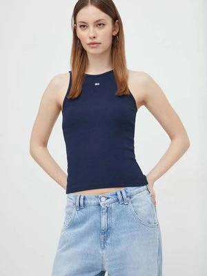 Tommy Jeans top damski kolor granatowy DW0DW17382