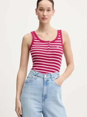 Tommy Jeans top damski kolor różowy DW0DW19492