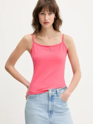 Tommy Jeans top damski kolor różowy DW0DW20675