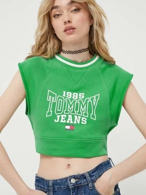 Tommy Jeans top damski kolor zielony