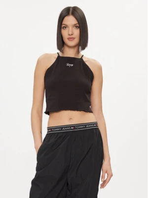 Tommy Jeans Top DW0DW17368 Czarny Slim Fit