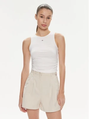Tommy Jeans Top DW0DW17893 Biały Slim Fit