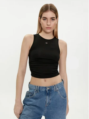 Tommy Jeans Top DW0DW17893 Czarny Slim Fit