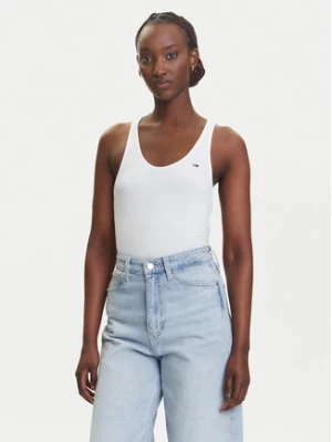 Tommy Jeans Top DW0DW20917 Biały Regular Fit