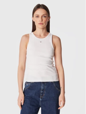 Tommy Jeans Top Essential DW0DW14875 Biały Regular Fit